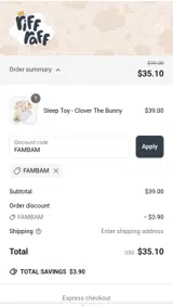 FAMBAM coupon verification screenshot