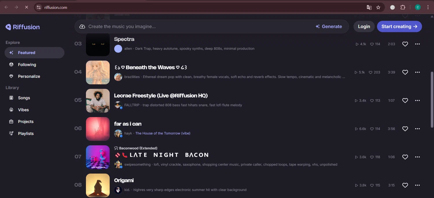 Riffusion coupon code screenshot showing code SPRING applied at Riffusion checkout page. Uploaded by SimplyCodes community member Negritoo on Apr 28, 2025