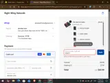 Right Wing Naturals coupon verification screenshot