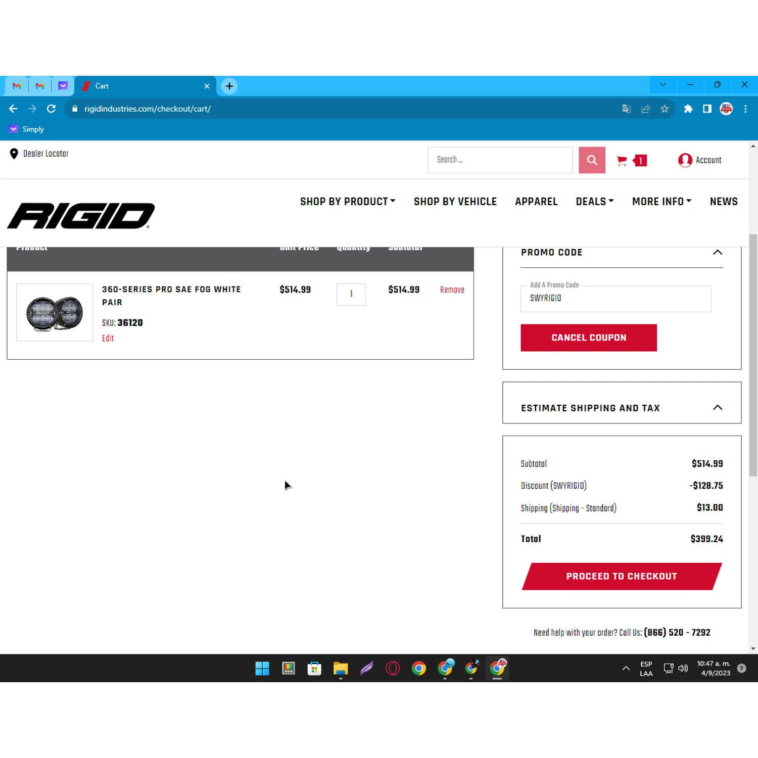 where to use Rigid Industries promo code box
