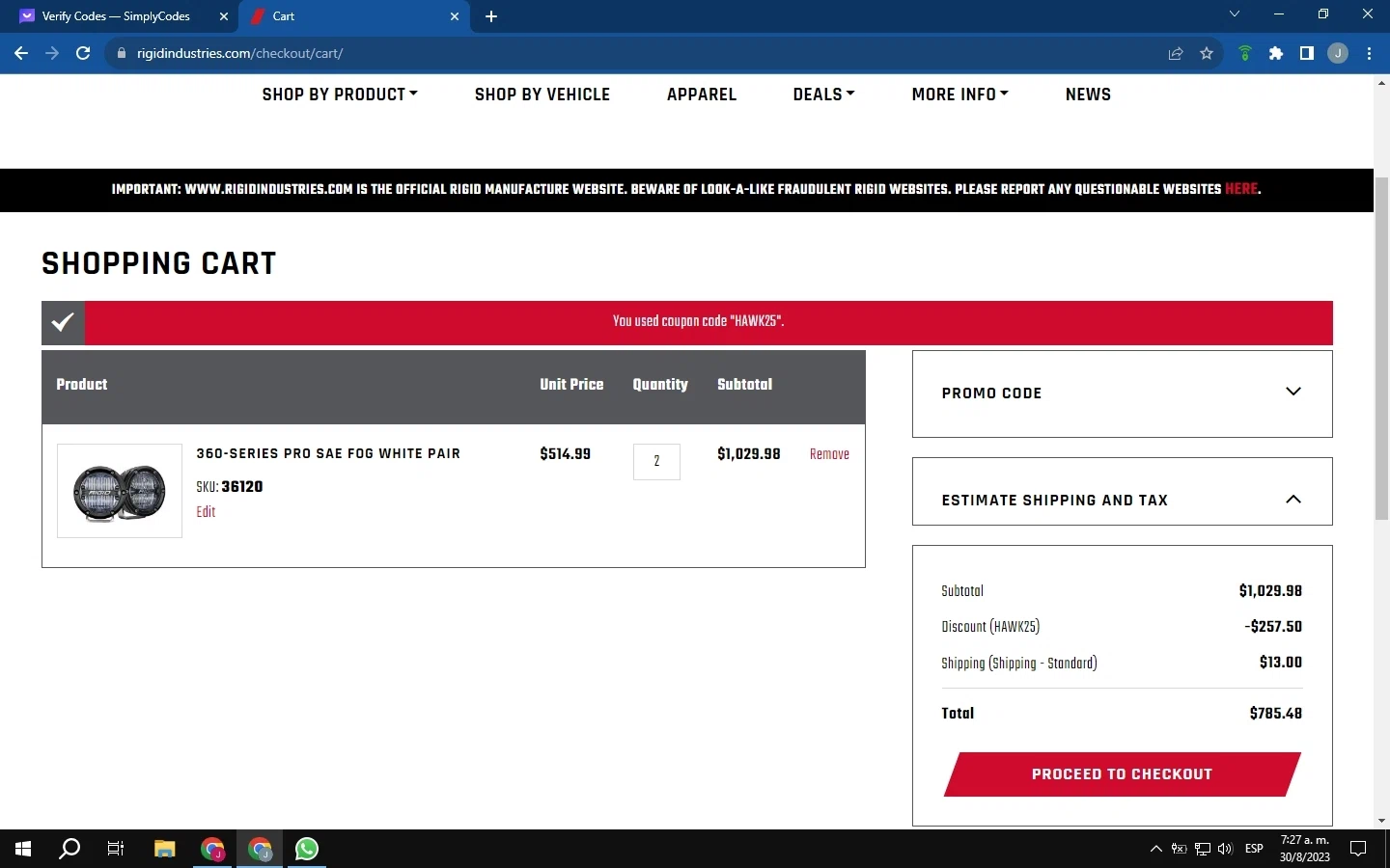 how to use Rigid Industries coupons