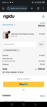 SPECIALOFFER coupon verification screenshot
