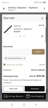 Blackfriday20 coupon verification screenshot