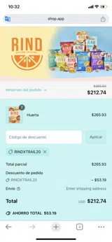 RINDXTRAIL20 coupon verification screenshot