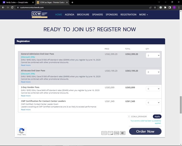 RingCentral checkout page showing RingCentral promo code box | Screenshot taken by SimplyCodes community member on Jun 15, 2023