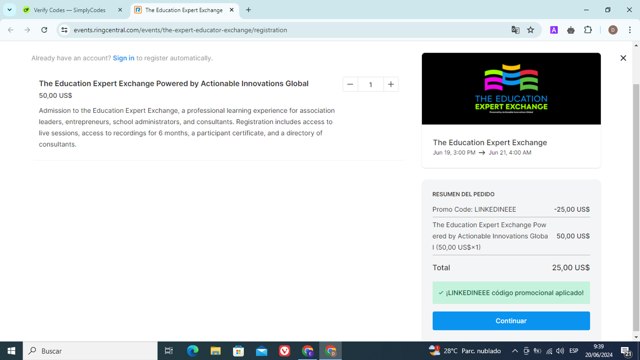 RingCentral checkout page showing RingCentral promo code box | Screenshot taken by SimplyCodes community member on Jun 20, 2024
