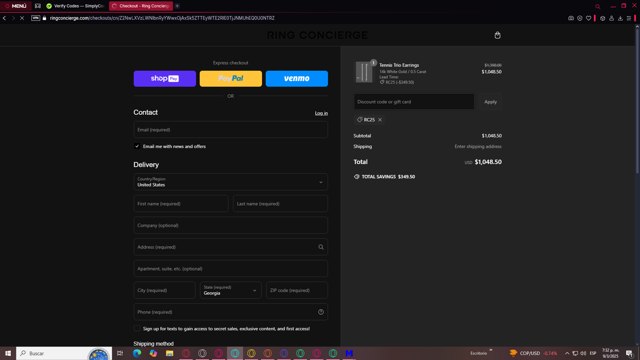 Ring Concierge checkout page showing Ring Concierge discount code box | Screenshot taken by SimplyCodes community member on Mar 9, 2025