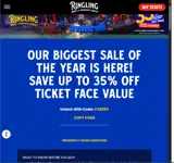 Ringling Bros And Barnum & Bailey coupon verification screenshot