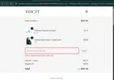 Riot Swim coupon verification screenshot