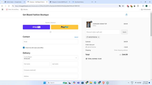 Rishi Tea & Botanicals checkout page showing Rishi Tea & Botanicals promo code box | Screenshot taken by SimplyCodes community member on Dec 24, 2024