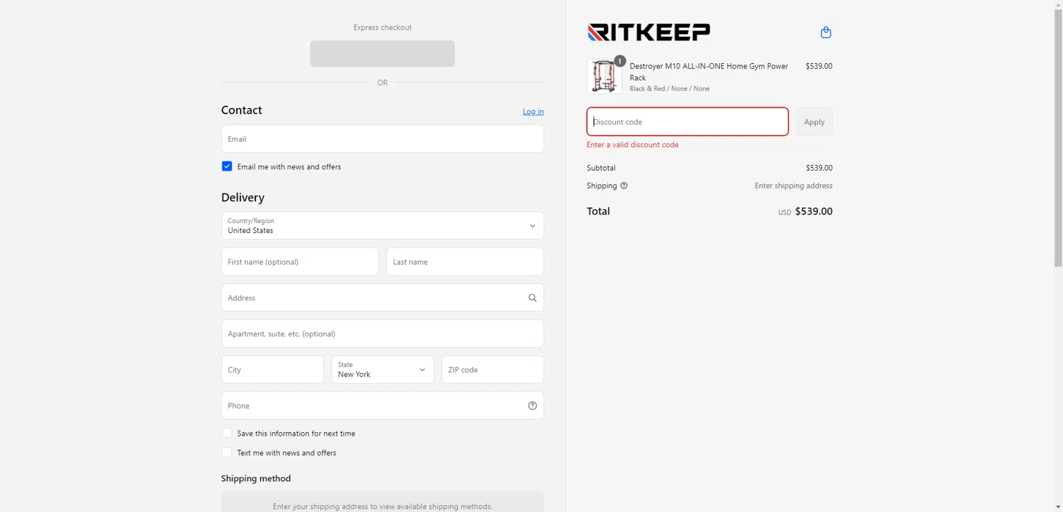 RitKeeps promo code screenshot showing code THEFITNESSJUNKIEBLOG applied at RitKeeps checkout page. Uploaded by SimplyCodes community member SilverMaven2659 on May 16, 2025
