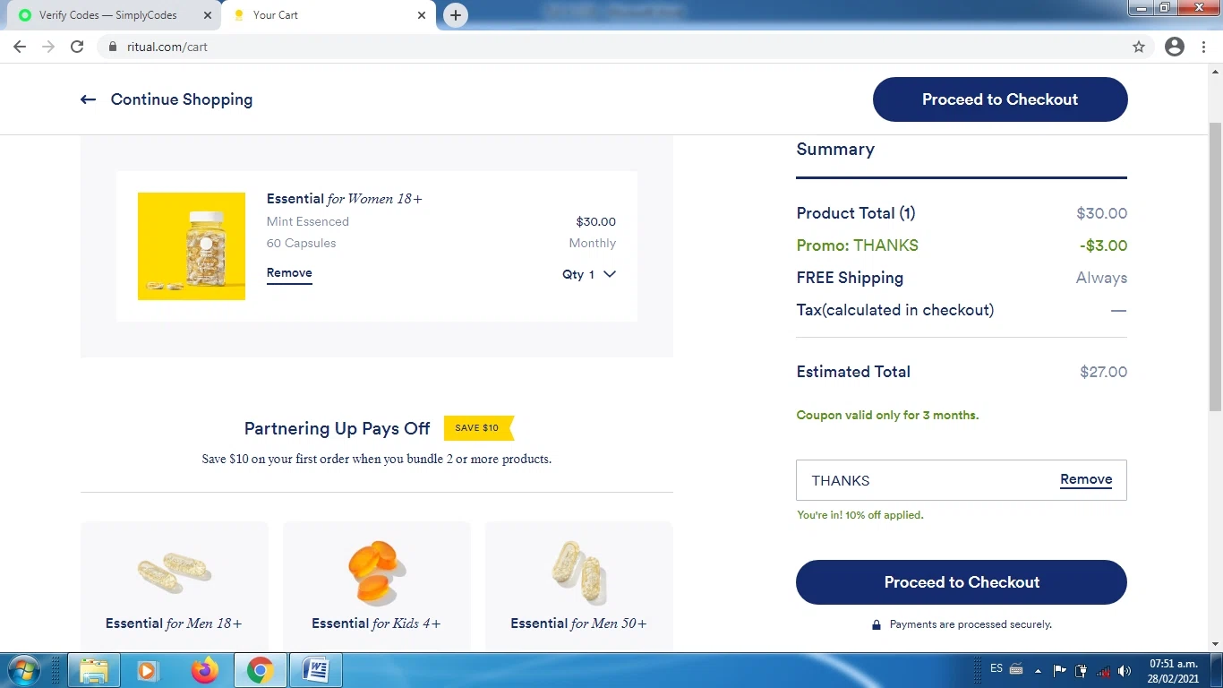 Ritual Vitamins Discount Codes 25 Off in Mar 2021 SimplyCodes