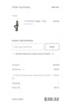 ENZO coupon verification screenshot