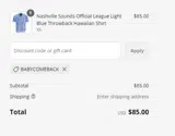 Quad Cities River Bandits coupon verification screenshot