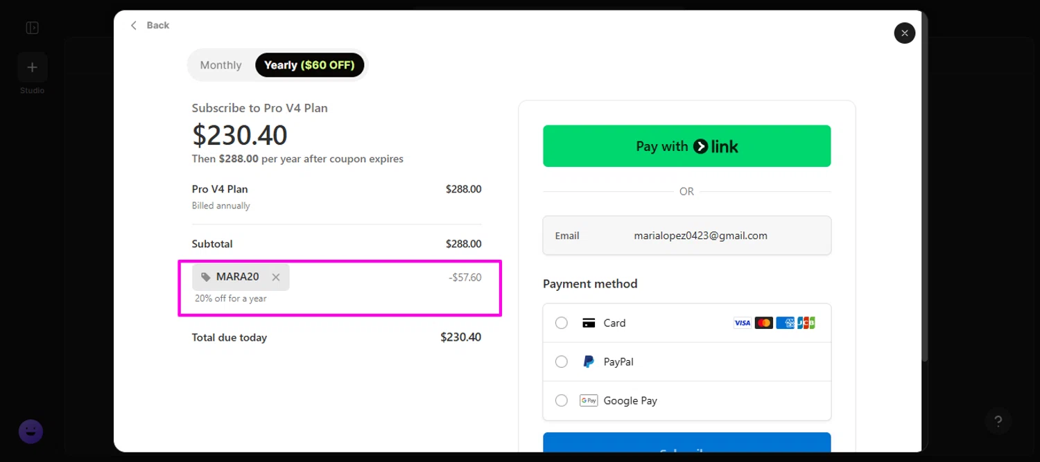 Riverside promo code screenshot showing code Mara20 applied at Riverside checkout page. Uploaded by SimplyCodes community member mrdarcy on Nov 18, 2025