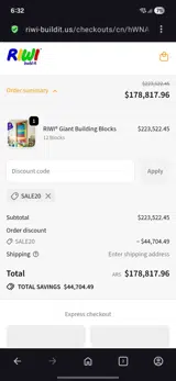 Sale20 coupon verification screenshot