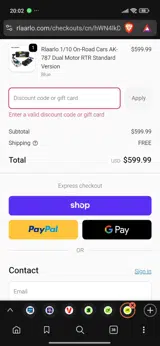 RYZKM15 coupon verification screenshot