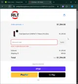 RLT Home coupon verification screenshot