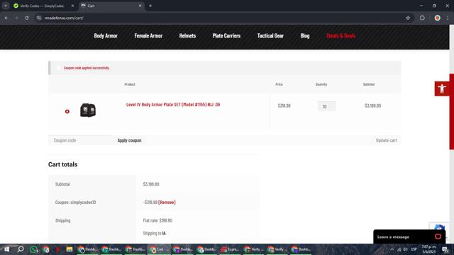 RMA Armament checkout page showing RMA Armament discount code box | Screenshot taken by SimplyCodes community member on Jun 5, 2025