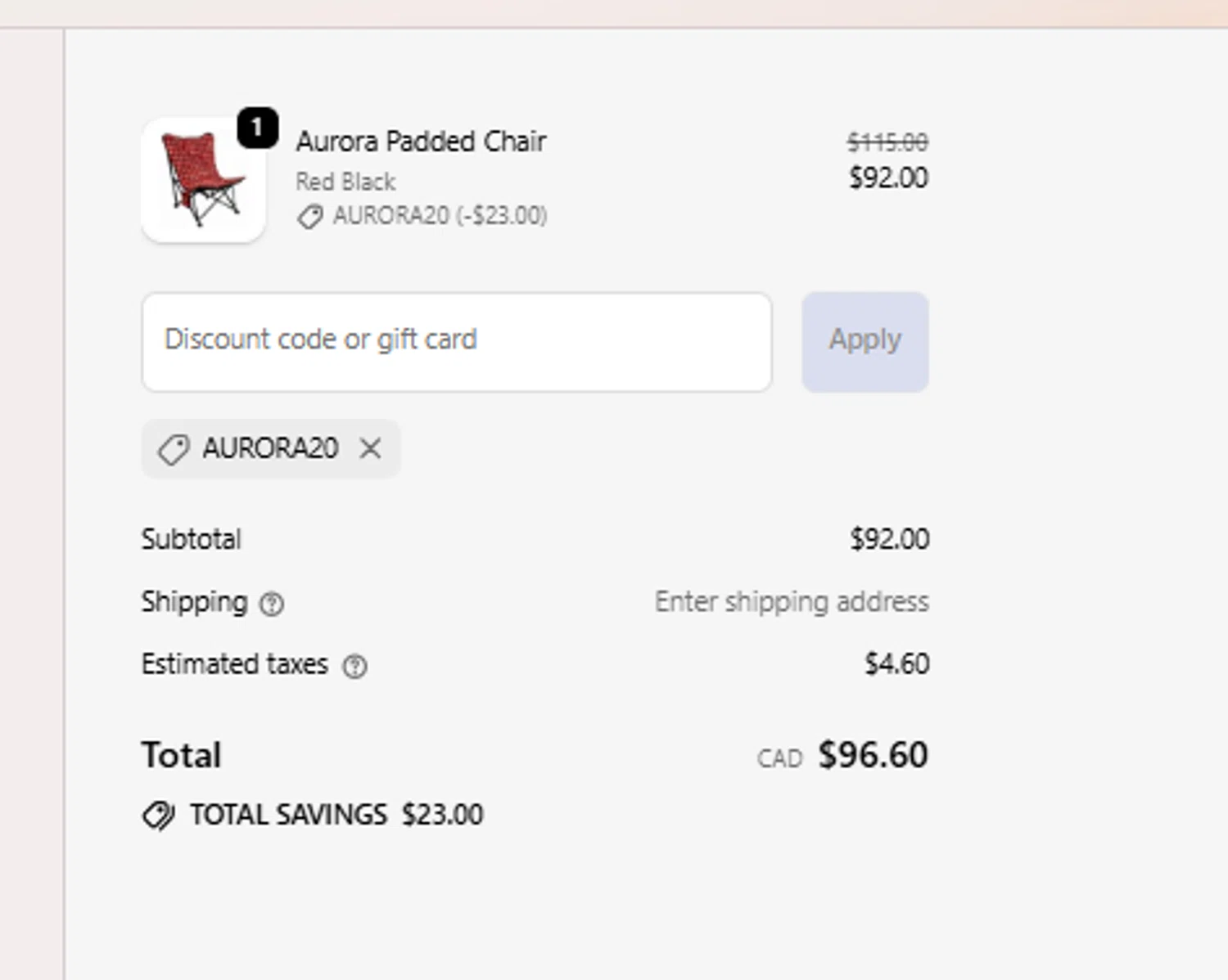 RMH RV Parts discount code screenshot showing code AURORA20 applied at RMH RV Parts checkout page. Uploaded by SimplyCodes community member tumdre on Sep 21, 2025