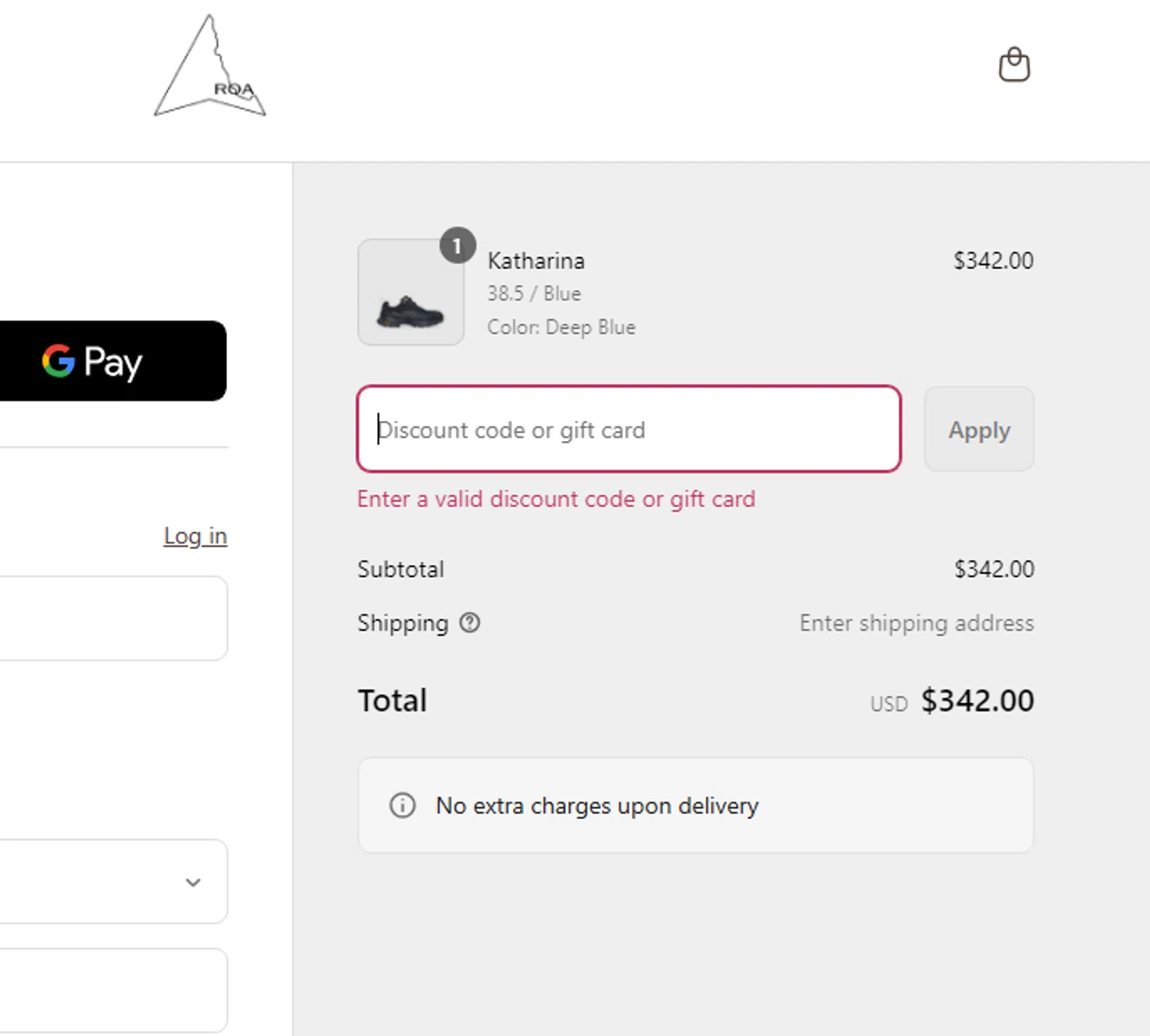 Roa discount code screenshot showing code ROA10 applied at Roa checkout page. Uploaded by SimplyCodes community member LALOCOMOTORA10 on Sep 4, 2025