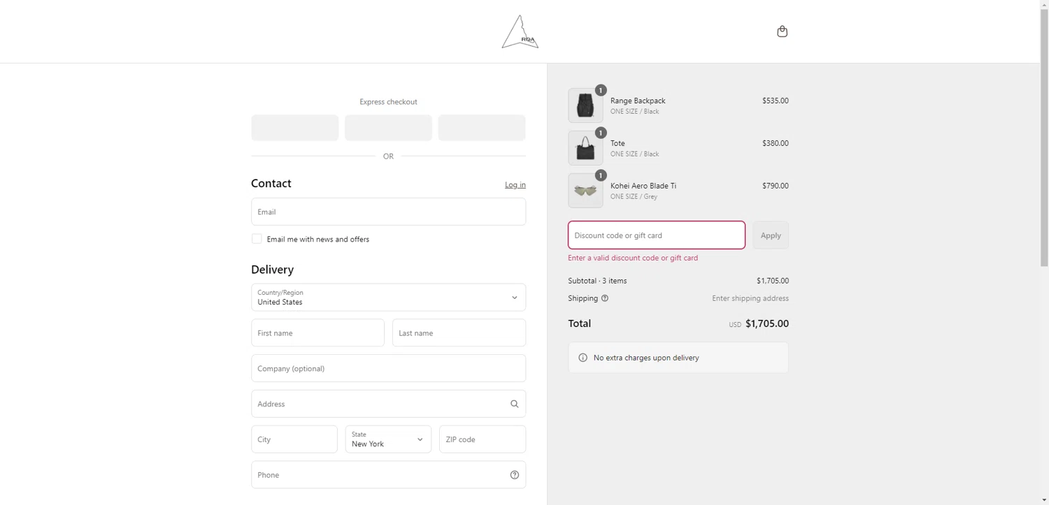 Roa discount code screenshot showing code FREESHIPPING applied at Roa checkout page. Uploaded by SimplyCodes community member PennyRanger8219 on Jul 27, 2025