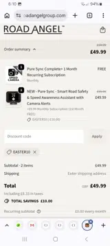 EASTER10 coupon verification screenshot