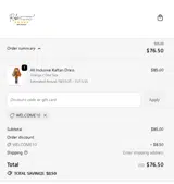 Robe Kimono US coupon verification screenshot