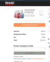 RKMD-DUO coupon verification screenshot