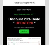 RobotForexPro coupon verification screenshot