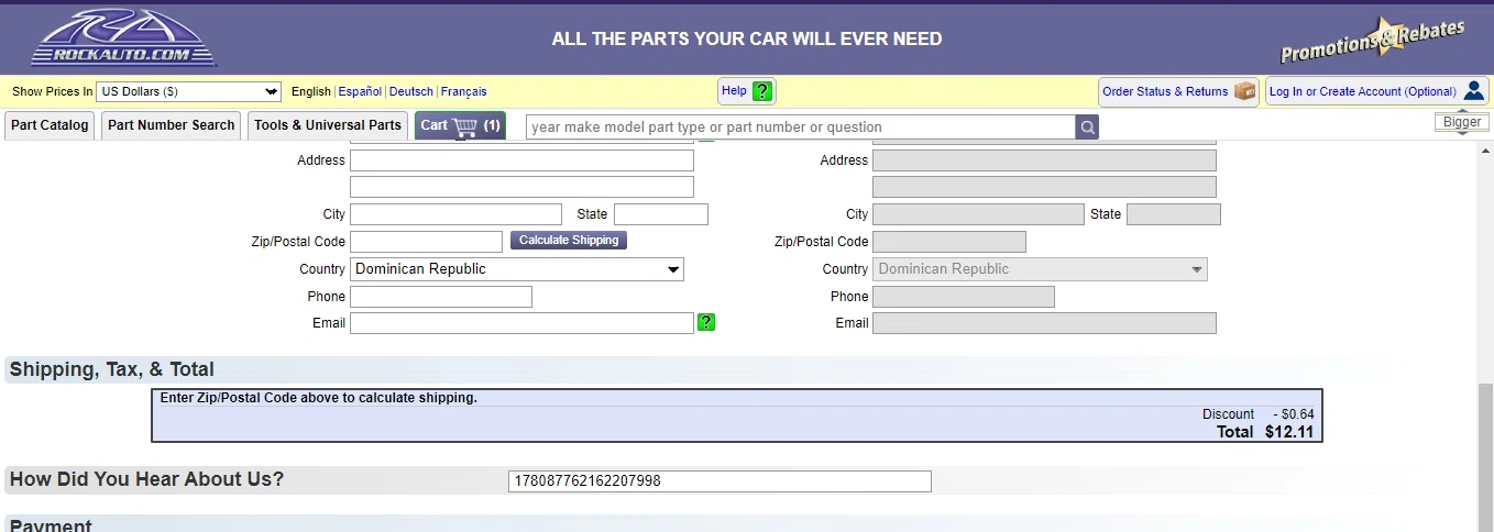 how to use Rock Auto coupons