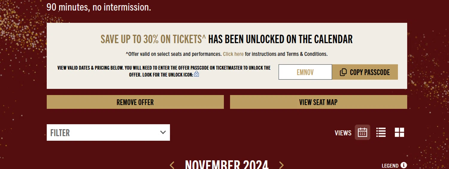 where to use Rockettes promo code box