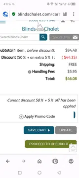 SAVANNAHA coupon verification screenshot