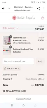 Rockin Royalty coupon verification screenshot