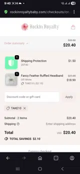 Rockin Royalty coupon verification screenshot