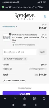 OURGIFTTOYOU2024 coupon verification screenshot