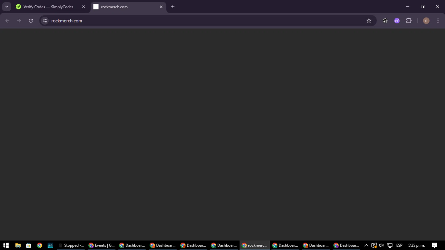Rock Merch discount code screenshot showing code 10TODAY applied at Rock Merch checkout page. Uploaded by SimplyCodes community member SmartWarden8713 on Jun 11, 2025