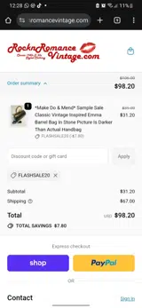 FlashSale20 coupon verification screenshot