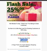FLASH25 coupon verification screenshot