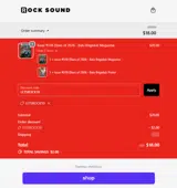Rock Sound coupon verification screenshot
