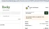 Rocky Mountain Soap coupon verification screenshot