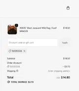 Rodeo Drive coupon verification screenshot
