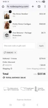 Emilyg coupon verification screenshot