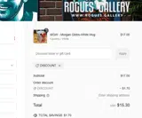 Rogues' Gallery coupon verification screenshot