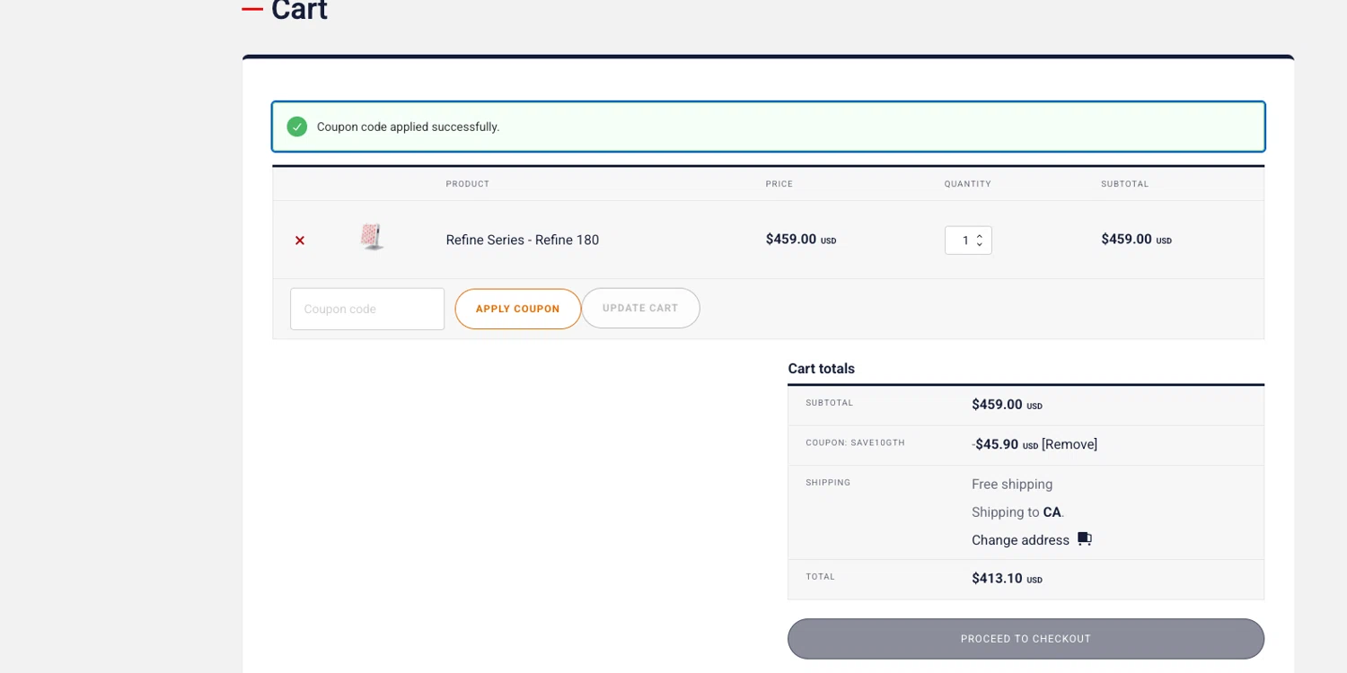 Rojo Light Therapy discount code screenshot showing code save10gth applied at Rojo Light Therapy checkout page. Uploaded by SimplyCodes community member ALPES5544261728544 on Sep 15, 2025
