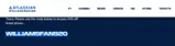 Williams Racing coupon verification screenshot