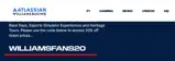 Williams Racing coupon verification screenshot