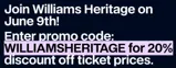 Williams Racing coupon verification screenshot