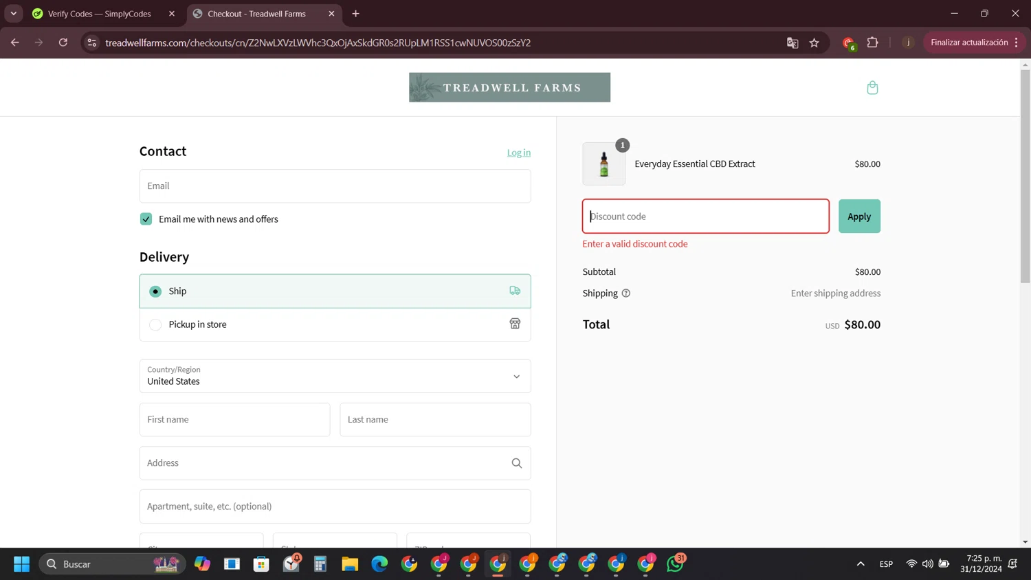 Roland discount code screenshot showing code 10OFF applied at Roland checkout page. Uploaded by SimplyCodes community member VictoriousPioneer4638 on Dec 31, 2024