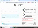 Rollacrit coupon verification screenshot